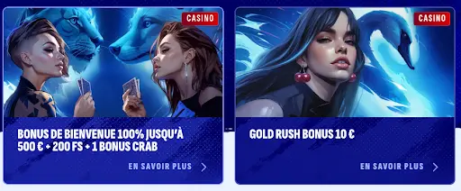 Promotions et bonus exclusifs Bankonbet Casino Offres de bonus casino Bankonbet avec illustrations stylisées