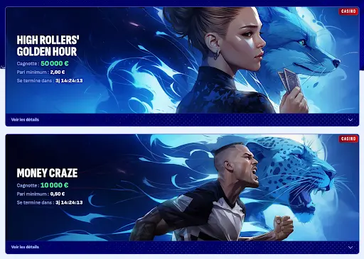 High Rollers’ Golden Hour et Money Craze – jackpots et tournois exclusifs chez Bankonbet Tournois de casino High Rollers et Money Craze avec jackpots Bankonbet